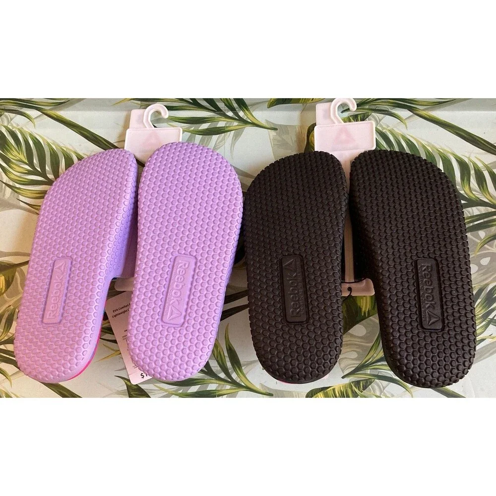 NWT Reebok Pervade Slide Sandals Pink Camo Comfort Size Girls 3 Bundle